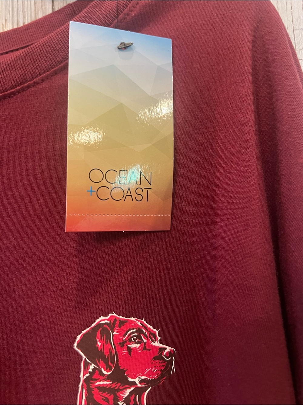 Men's Long-Sleeve Crewneck Ocean + Coast Shirt - Picture 4 of 6